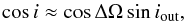 \begin{equation} \cos i \approx \cos \Delta \Omega \sin i_{\rm out}, \label{140404a} \end{equation}