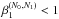 \hbox{$\beta^{(N_0, N_1)}_1< 1$}