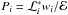 \hbox{$P_i = \constr_i w_i/\evid$}