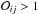 \hbox{$\mathcal{O}_{ij} > 1$}