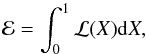 \begin{equation} \evid = \int^1_0 \mathcal{L} (X) {\rm d}X, \label{eq:1d_evidence} \end{equation}
