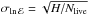 \hbox{$\sigma_{\ln \evid} = \sqrt{H/\nlive}$}