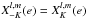 \hbox{$X^{l,m}_{-K}(e) = X^{l,m}_{K}(e)$}