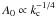 \hbox{$A_0\propto k_{\rm c}^{-1/4}$}