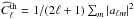\hbox{$\widehat{C}^{\mathrm{th}}_\ell = 1/(2\ell + 1) \sum_m | a_{\ell m} |^2$}
