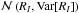 \hbox{$\mathcal{N}\left(R_I,{\rm Var}[R_I] \right)$}