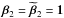 \hbox{$\bbeta_2 = \widetilde{\bbeta}_2 = \bone$}