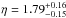\hbox{$\eta=1.79^{+0.16}_{-0.15}$}