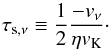 \begin{equation} \tausnu \equiv {1\over 2}{-v_\nu\over \eta v_\rmK}\cdot \end{equation}