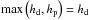 \hbox{${\rm max}\left(\hdust,h_\rmp\right) =\hdust$}