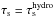 \hbox{$\taus=\taus^{\rm hydro}$}