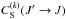 \hbox{$C^{(k)}_{\rm S}(J' \to J)$}