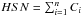 \hbox{$HSN = \sum_{i=1}^{n} C_{i}$}