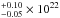 \hbox{$^{+0.10}_{-0.05}\times 10^{22}$}