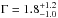 \hbox{$\Gamma=1.8^{+1.2}_{-1.0}$}
