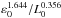 \hbox{$\varepsilon_0^{1.644}/L_0^{0.356}$}