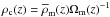 \hbox{$\rho_{\rm c}(z)= \overline{\rho}_{\rm m}(z)\Omega_{\rm m}(z)^{-1}$}