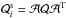 \hbox{$\mathcal{Q}^{\rm s}_i = \mathcal{A} \mathcal{Q} \mathcal{A}^{\rm T}$}
