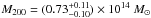 \hbox{$M_{200}=(0.73_{-0.10}^{+0.11})\times10^{14}~{M_{\odot}}$}