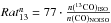 \hbox{${\it Rat}^n_{13}= 77 \cdot \frac{n({\rm {}^{13}_{}CO})_{\rm ISO}}{n(\rm CO)_{\rm NOISO}}$}