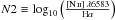 \hbox{$N2\equiv\log_{10}\left(\frac{\textrm{\NIId}}{\textrm{\Had}}\right)$}