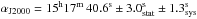 \hbox{$\alpha_{\rm J2000}=15^{\rm h}17^{\rm m}\,40.6^{\rm s} \pm 3.0^{\rm s}_{\rm stat}\pm 1.3^{\rm s}_{\rm sys}$}