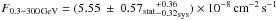 \hbox{$F_{0.3-300\,{\rm GeV}}=(5.55~\pm~0.57_{\rm stat}{^{+0.36}_{-0.32}}_{\rm sys}) \times10^{-8}\,{\rm cm^{-2}\,{\rm s^{-1}}}$}