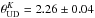 \hbox{$\theta_{\rm UD}^K=2.26\pm0.04$}