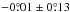 \hbox{$-0\fdg01\pm0\fdg13$}