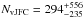 \hbox{$N_{\rm vJFC}=294_{-235}^{+556}$}