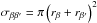 \hbox{$\sigma_{\beta\beta'}=\pi \left( r_\beta + r_{\beta'} \right)^2$}