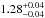 \hbox{$1.28^{+0.04}_{-0.04}$}