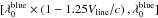 \hbox{$[\lambda_0^{\rm blue}\times \left(1-1.25 V_{\rm line}/c\right), \lambda_0^{\rm blue}]$}