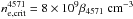 \hbox{$n_{\rm e,crit}^{4571} = 8\e{9}\beta_{4571}~\mbox{cm}^{-3}$}