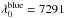 \hbox{$\lambda_0^{\rm blue} = 7291$}