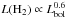 \hbox{$L({\rm H_2}) \propto L_{\rm bol}^{0.6}$}