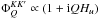 \hbox{$\Phi^{KK'}_Q\propto(1+{\rm i}QH_u)$}