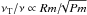 \hbox{$\nu_{\rm T}/\nu\propto Rm/\!\!\sqrt{Pm}$}