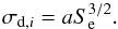\begin{equation} \label{crdis2} \sigma_{{\rm d},i} = a S_{\rm e}^{3/2}. \end{equation}