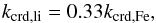 \begin{equation} \label{crdis4} k_{\rm crd,li} = 0.33 k_{\rm crd,Fe}, \end{equation}
