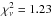 \hbox{$\chi^{2}_{\nu}=1.23$}