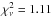 \hbox{$\chi^{2}_{\nu} = 1.11$}