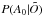 \hbox{$P(A_0|\tilde{O})$}