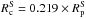 \hbox{$R_{\rm c}^\mrm{S} = 0.219 \times R_{\rm p}^\mrm{S}$}