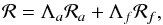 \begin{equation} \label{eq:mdi:regul} \mathcal{R} = \Lambda_a \mathcal{R}_a + \Lambda_f \mathcal{R}_f, \end{equation}