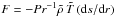 \hbox{$F=-Pr^{-1}\tilde{\rho}\,\tilde{T}\,({\rm d}s/{\rm d}r)$}