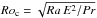 \hbox{$Ro_{\rm c} = \sqrt{Ra\,E^{2}/Pr}$}