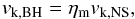 \begin{equation} v_{\rm k,BH}=\eta_{\rm m} v_{\rm k,NS}, \end{equation}
