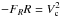 \hbox{$-F_{R} R=V_\mathrm{c}^2$}