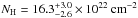 \hbox{$N_\mathrm{H} = 16.3^{+3.0}_{-2.6} \times 10^{22}\ \mathrm{cm^{-2}}$}